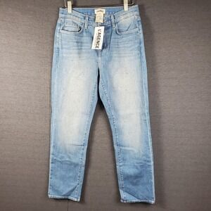 L'agence Stretch Jeans Sz 25 Womens Rockford Straight Leg 9.5in Rise 28 Inseam